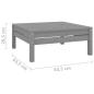Preview: 5-tlg. Garten-Lounge-Set Grau Kiefer Massivholz