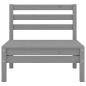 Preview: 4-tlg. Garten-Lounge-Set Grau Kiefer Massivholz
