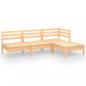 Preview: 4-tlg. Garten-Lounge-Set Massivholz Kiefer