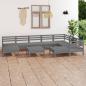 Preview: ARDEBO.de - 10-tlg. Garten-Lounge-Set Massivholz Kiefer Grau
