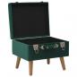 Preview: Hocker mit Stauraum 40 cm Grün Samt