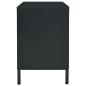 Preview: ARDEBO.de - TV-Schrank Schwarz 105x35x52 cm Stahl und Glas