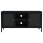 Preview: TV-Schrank Schwarz 105x35x52 cm Stahl und Glas