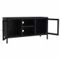 Preview: TV-Schrank Schwarz 105x35x52 cm Stahl und Glas