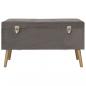 Preview: Hocker mit Stauraum 3 Stk. Grau Samt