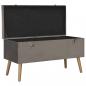 Preview: Hocker mit Stauraum 3 Stk. Grau Samt