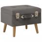 Preview: Hocker mit Stauraum 3 Stk. Grau Samt