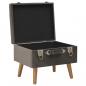 Preview: Hocker mit Stauraum 3 Stk. Grau Samt