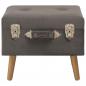 Preview: Hocker mit Stauraum 3 Stk. Grau Samt