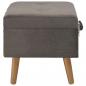 Preview: Hocker mit Stauraum 3 Stk. Grau Samt
