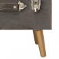 Preview: Hocker mit Stauraum 3 Stk. Grau Samt