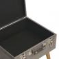 Preview: Hocker mit Stauraum 3 Stk. Grau Samt
