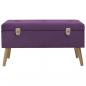 Preview: Bank mit Stauraum 80 cm Lila Samt