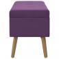 Preview: Bank mit Stauraum 80 cm Lila Samt