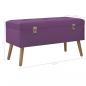 Preview: Bank mit Stauraum 80 cm Lila Samt