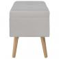 Preview: Bank mit Stauraum 80 cm Grau Samt