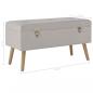 Preview: Bank mit Stauraum 80 cm Grau Samt