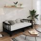 Preview: Tagesbett Ausziehbar Schwarz Kiefer Massivholz 2x(90x200) cm