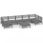 Preview: 8-tlg. Garten-Lounge-Set Grau Massivholz Kiefer