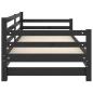 Preview: Tagesbett Ausziehbar Schwarz Massivholz Kiefer 2x(90x200) cm  