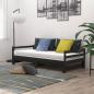 Preview: ARDEBO.de - Tagesbett Ausziehbar Schwarz Kiefer Massivholz 2x(90x200) cm