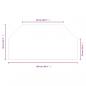 Preview: Kaminofen Glasplatte Sechseck 100x50 cm
