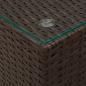 Preview: Beistelltische 3 Stk. mit Glasplatten Braun Poly Rattan