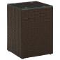 Preview: Beistelltische 3 Stk. mit Glasplatten Braun Poly Rattan
