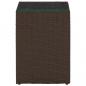 Preview: Beistelltische 3 Stk. mit Glasplatten Braun Poly Rattan