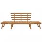 Preview: Gartenbank 2-in-1 190 cm Massivholz Akazie