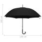 Preview: Regenschirm Schwarz 130 cm 