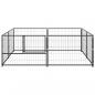 Preview: Hundezwinger Schwarz 4 m² Stahl