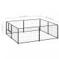 Preview: Hundezwinger Schwarz 4 m² Stahl