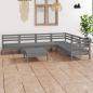 Preview: ARDEBO.de - 7-tlg. Garten-Lounge-Set Massivholz Kiefer Grau