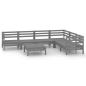 Preview: 7-tlg. Garten-Lounge-Set Massivholz Kiefer Grau