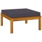 Preview: 5-tlg. Garten-Lounge-Set mit Auflage Massivholz Akazie