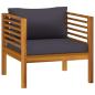 Preview: 6-tlg. Garten-Lounge-Set mit Auflage Massivholz Akazie