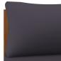 Preview: 3-Sitzer-Gartensofa mit Auflage Akazie Massivholz