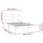 Preview: Massivholzbett Grau 200x200 cm