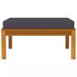 Preview: 3-tlg. Garten-Lounge-Set mit Dunkelgrauen Kissen Akazienholz