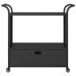 Preview: Barwagen mit Schublade Schwarz 100x45x97 cm Poly Rattan  