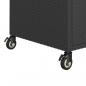 Preview: Barwagen mit Schublade Schwarz 100x45x97 cm Poly Rattan