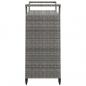 Preview: Barwagen mit Schublade Grau 100x45x97 cm Poly Rattan  
