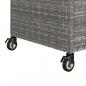 Preview: Barwagen mit Schublade Grau 100x45x97 cm Poly Rattan  