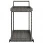 Preview: Barwagen Grau 100x45x83 cm Poly Rattan