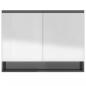 Preview: Spiegelschrank fürs Bad 80x15x60 cm MDF Glänzend Grau