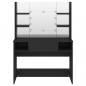 Preview: Schminktisch mit LED-Beleuchtung 100x40x135 cm MDF Schwarz