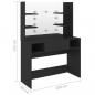 Preview: Schminktisch mit LED-Beleuchtung 100x40x135 cm MDF Schwarz
