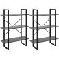 Preview: Hochschrank Grau 80x30x210 cm Holzwerkstoff