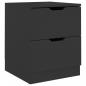 Preview: Nachttisch Schwarz 40x40x50 cm Spanplatte